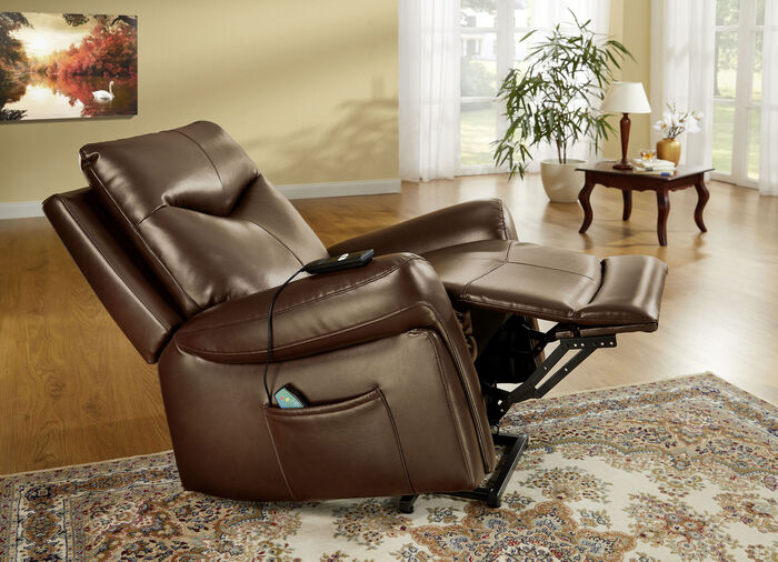 Comfortabele relaxstoel met XXL zitcomfort COGNAC