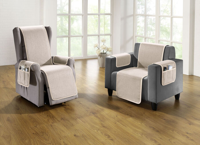 Omkeerbare beschermer met bandrand BEIGE