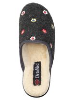 Gevoerde damesslippers, met scheerwol 