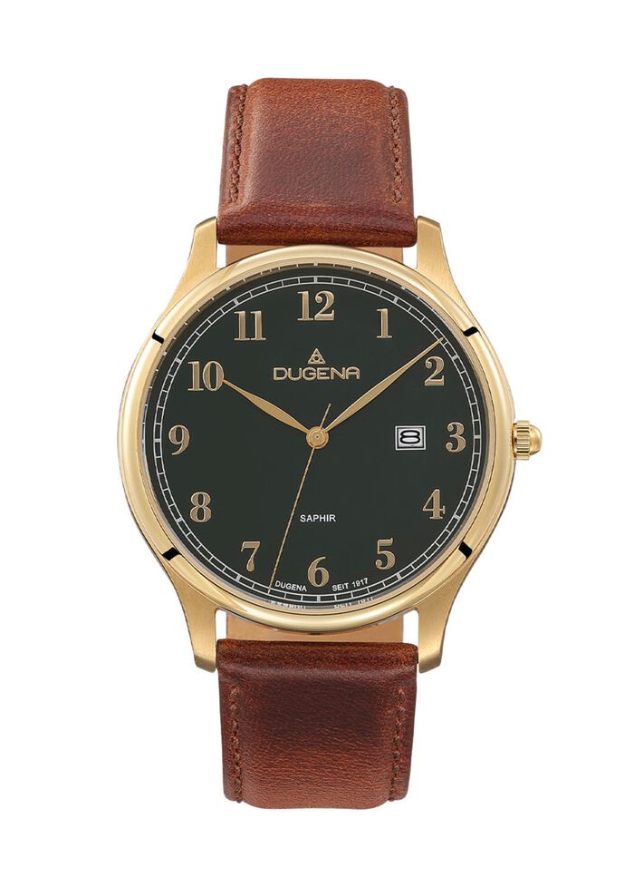 Dugena quartz herenhorloge met roestvrijstalen kast 