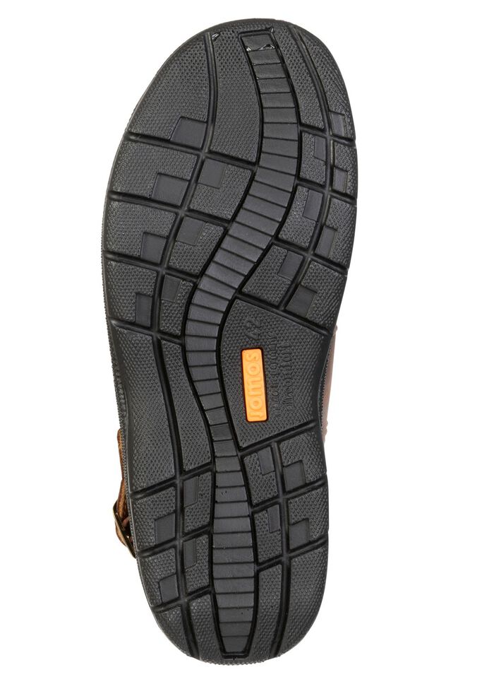 Klassieke herensandalen, breedte H, met klittenbandsluiting MOKKA