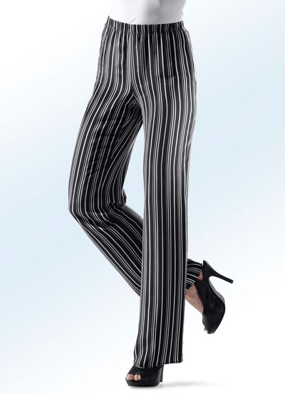 Broek met trendy streepjesmotief 