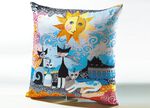Rosina Wachtmeister beddengoedset en sierkussens met kattenmotief 