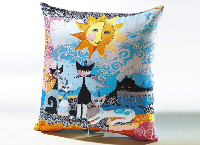 Rosina Wachtmeister beddengoedset en sierkussens met kattenmotief 