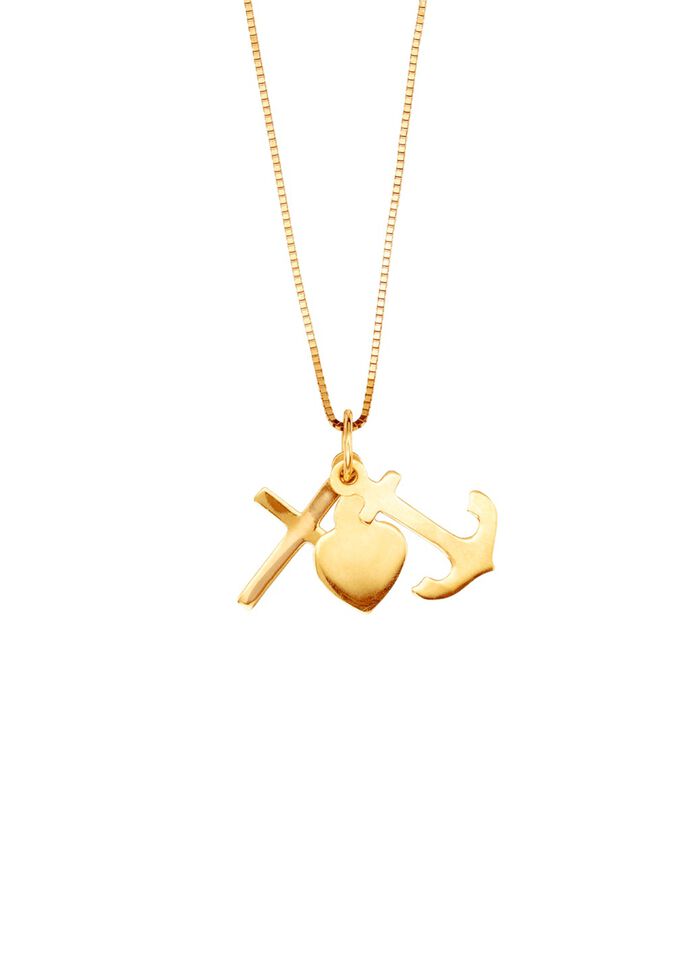 Kettinghanger 'Geloof, liefde en hoop', met Venetiaanse ketting 