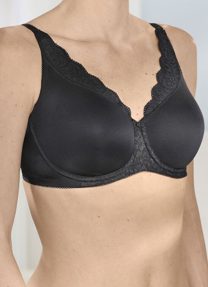 Triumph Amourette minimzer beugelbeha met elastische kant ZWART