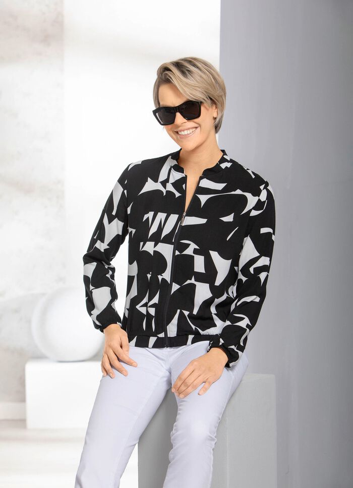 Blousejasje met opstaande kraag 