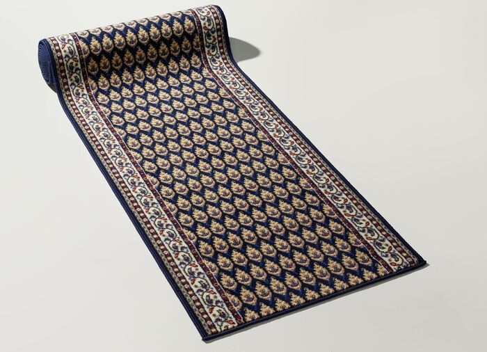 Loper in lengte op maat BLAUW