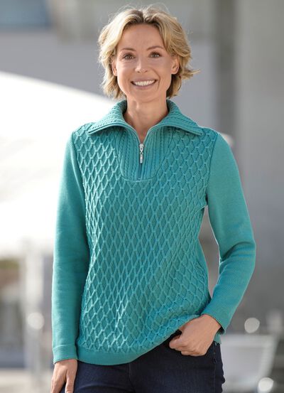 Trui met een uitgewerkte structuur 