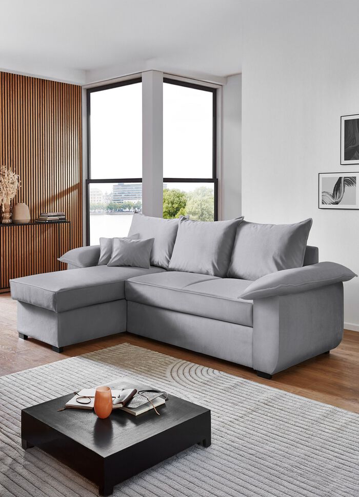 Gestoffeerde hoek met functie GRIJS