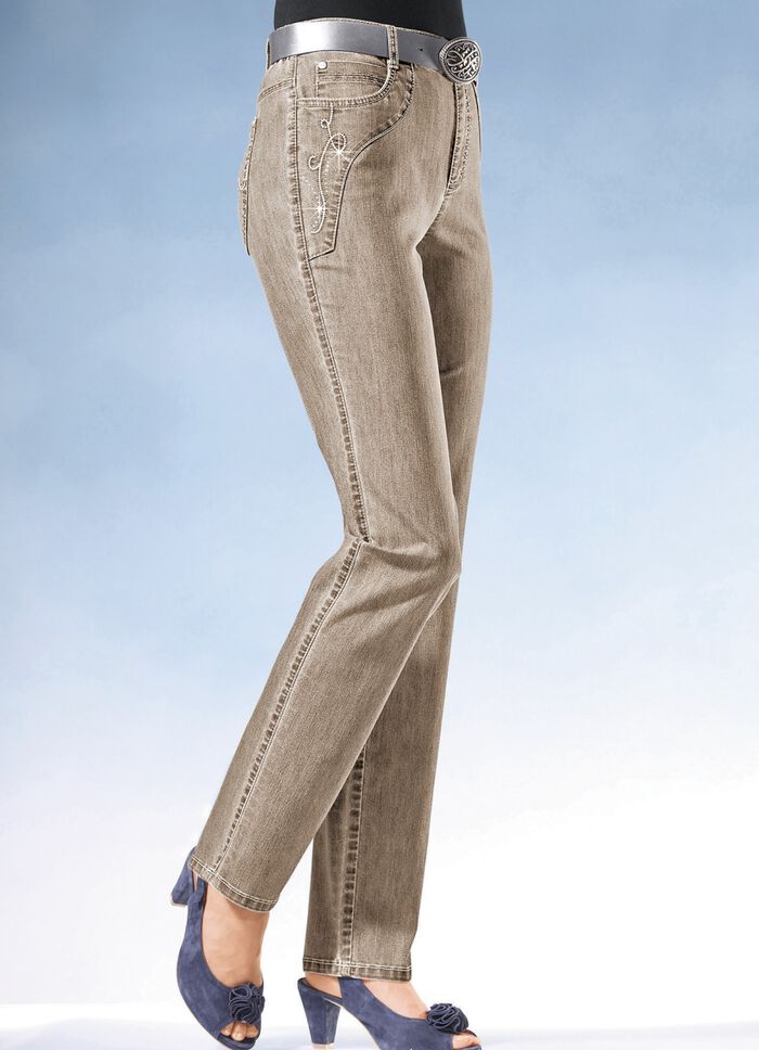 Jeans met bredere tailleband 