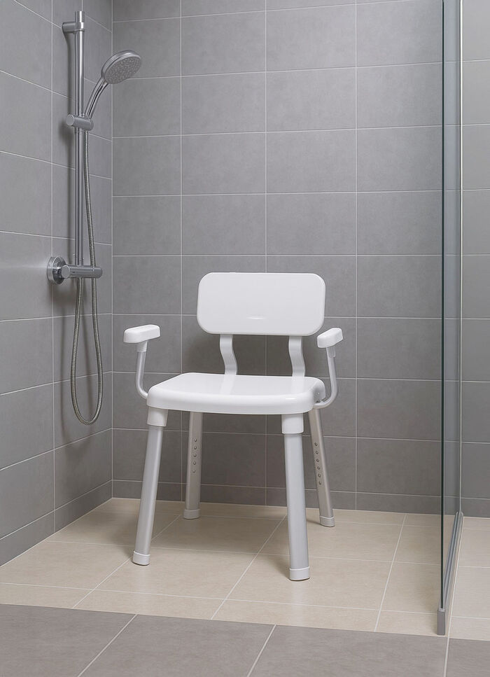 Douche- en badstoel voor veilig douchen en baden 