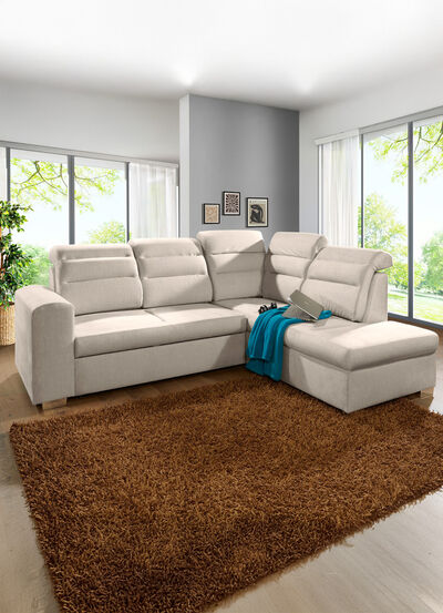 Gestoffeerd meubilair met bedfunctie en bedkast 