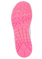 SKECHERS veterschoenen met schattige hartjesprint WIT-ROZE