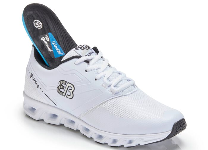 Sneakers van luchtig textielmateriaal WIT