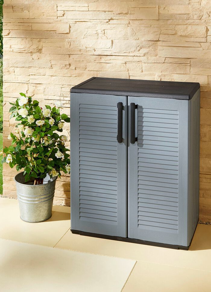 Tuinkast met lattenlook 