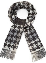 Sjaal met pied-de-poule-motief 