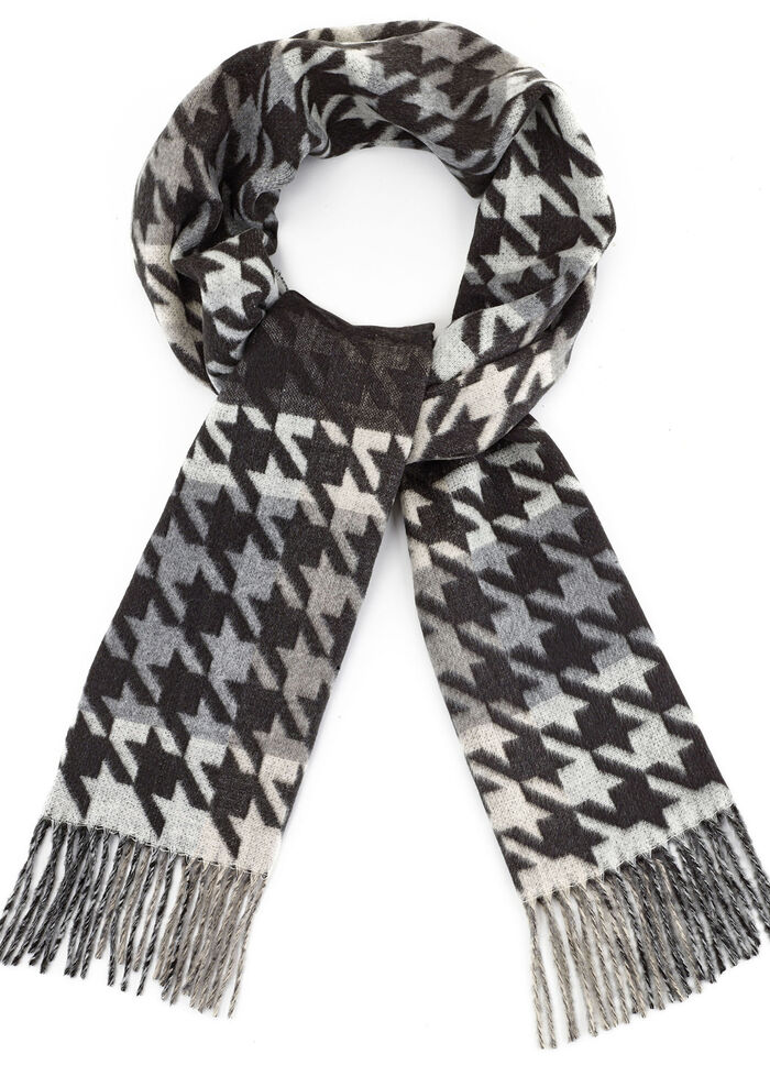Sjaal met pied-de-poule-motief 
