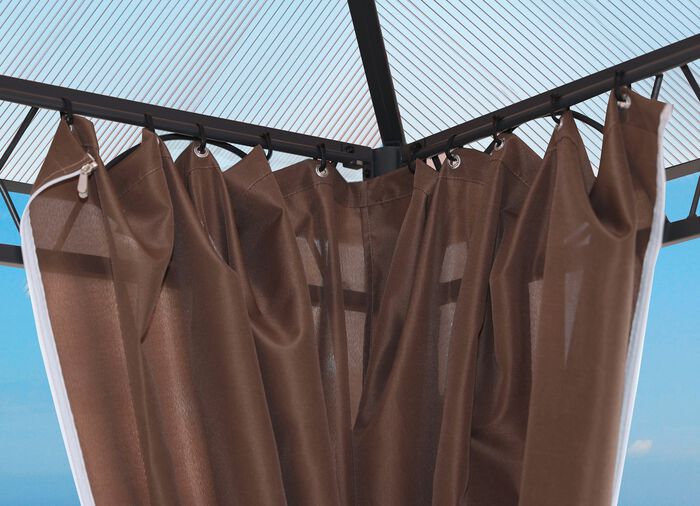 Zijwandset, 4-delig, voor hardtop paviljoen 