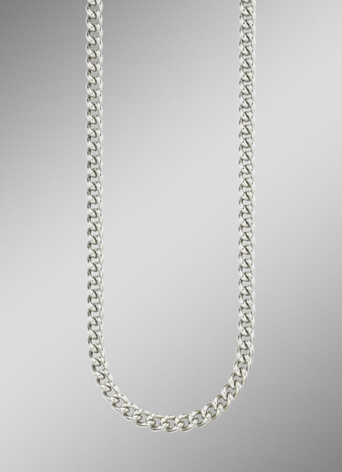 Platina stoeprand ketting 