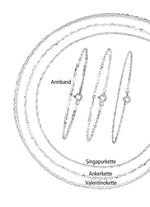 Elegante 6-delige zilveren sieradenset 