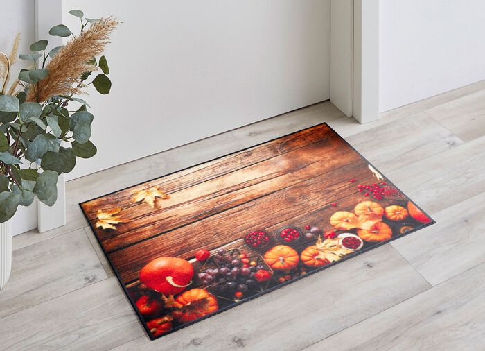 Deurmat met herfstmotief 