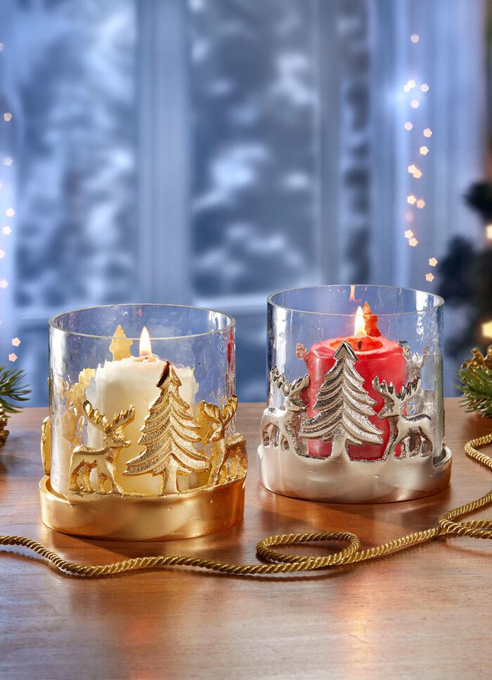 Lantaarn gemaakt van glas en aluminium 