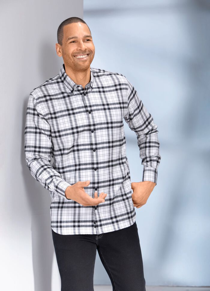 Geruit overhemd met button-downkraag 