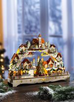 Houten kaarsenboog met LED-verlichting 