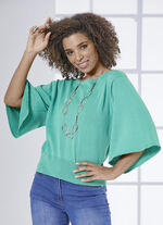 Pima trui met een zacht gevoel JADEGROEN