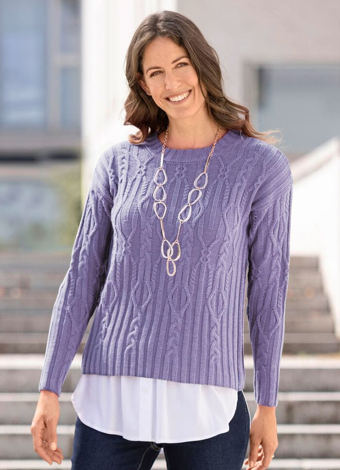 Trui van een structuurmix 