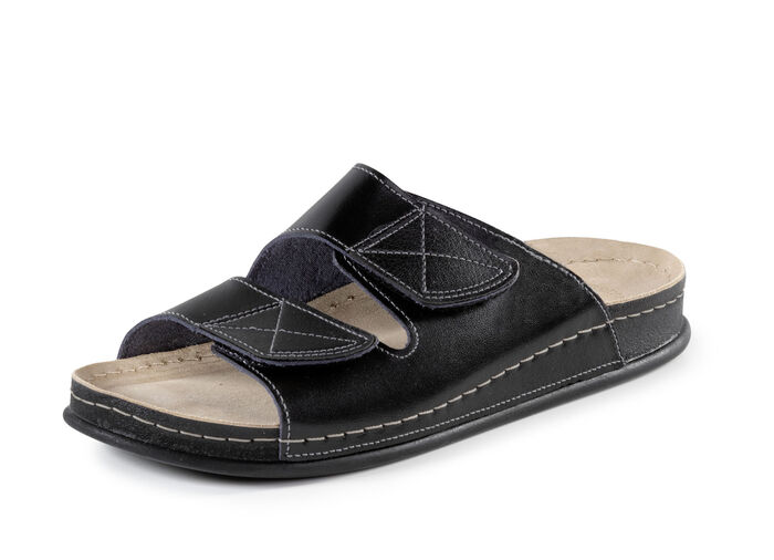 Klassieke herenmuiltjes met klittenbandsluiting SCHWARZ