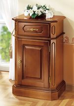 Ladekast, 1 deur, met goudkleurige metalen handgrepen 