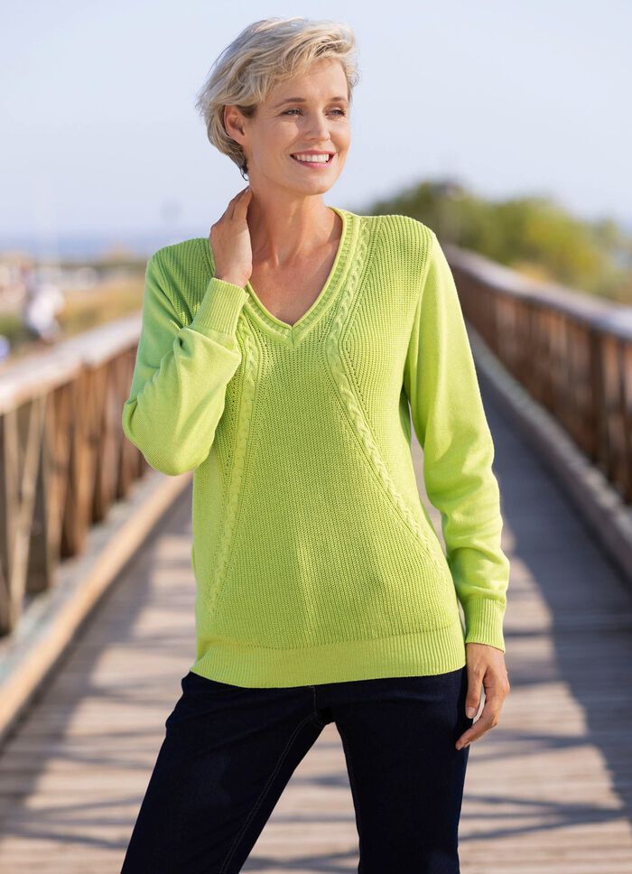 Trui met structuurmix 