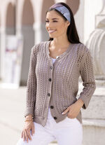 Vest in mesh-look TAUPE