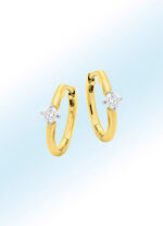 Eenvoudige oorringen met diamanten 