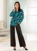 Blouse met strikbandje bij de halslijn 