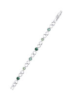 Armband met groene kristallen 