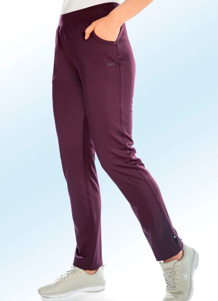 Casual broek van &ldquo;LPO&rdquo; AUBERGINE