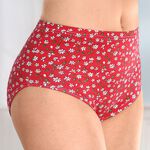 Set van vier slipjes met bloemenprint 