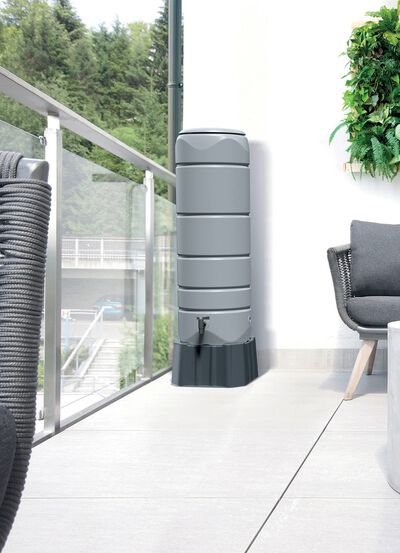 Regenton Tenso, 120L, vierkant, grijs 