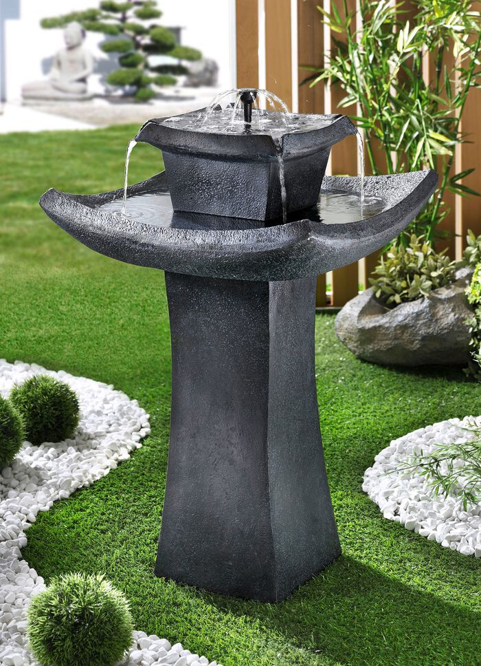 Zonnefonteinpagode met een bedrieglijk echte steenlook 