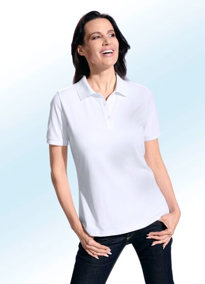 Set van twee poloshirts met korte knoopsluiting 