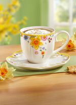 Kop en schotel gemaakt van premium porselein 