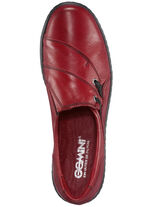 Gemini pantoffels met decoratieve elastische inzetstukken ROBIJNROOD