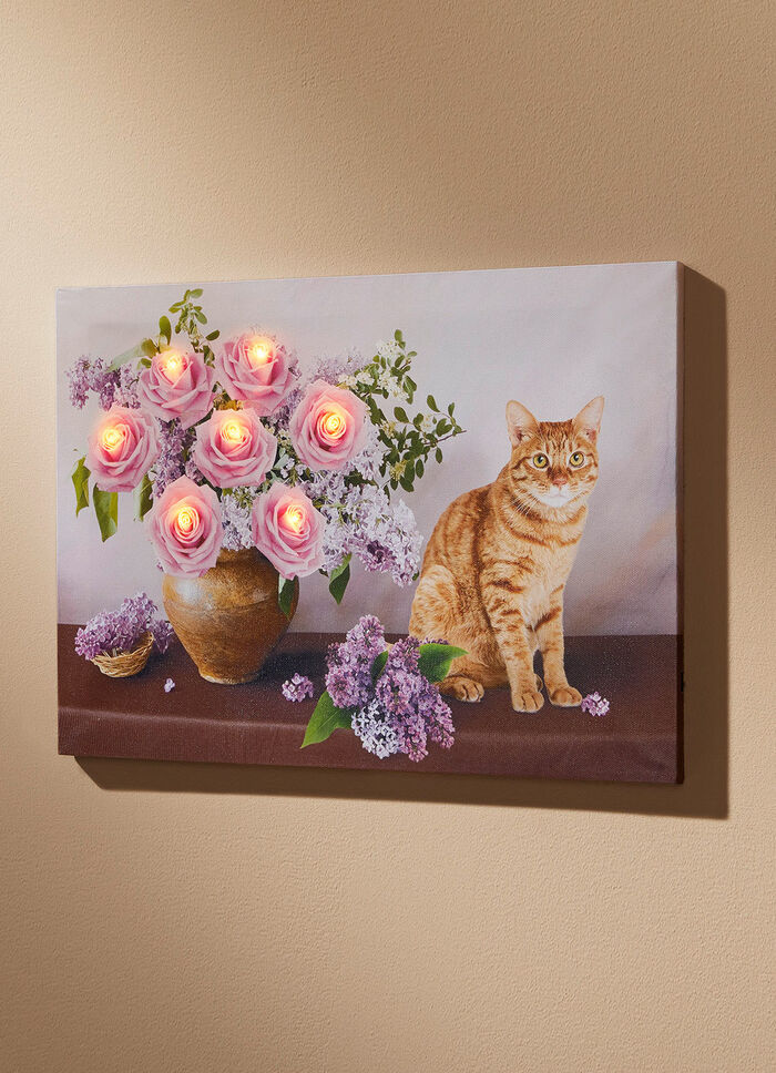 LED-foto op batterijen, canvas op houten frame 