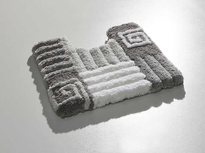 Badkamerset met antislip achterkant GRIJS