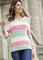 Trui met parelmoertextuur 