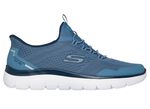 SKECHERS, sportieve herensneakers, met voorgevormde instaphak BLAU