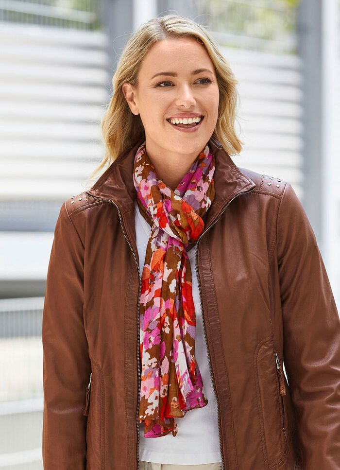 Sjaal met fantasiebloesemmotief 